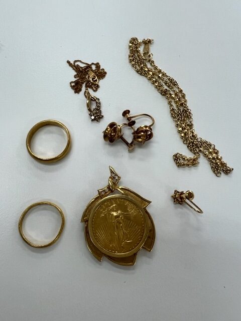 貴金属　ｋ１８　ネックレス　リング　ｋ２４　コイン