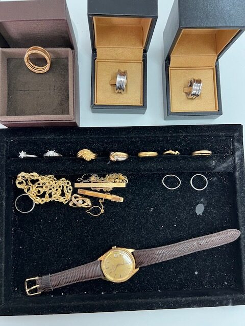 K１８　カフス　１８金　時計　指輪